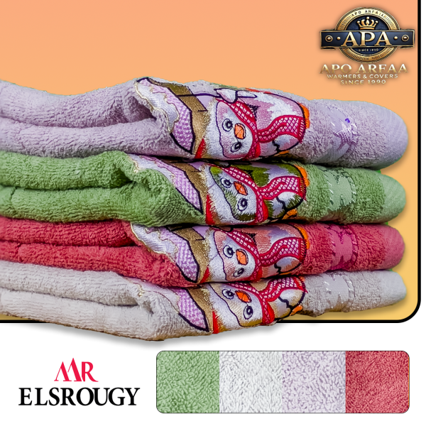 مناشف حمام فاخرة من القطن الناعم شكل كرتون بطريق