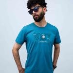 تشيرت رجالي بينيه بأكمام قصيرة وقبة دائرية