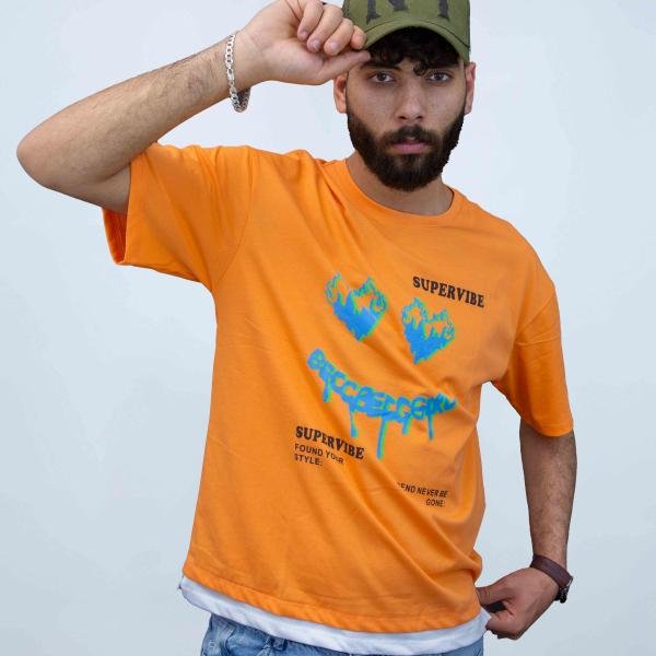 تشيرت رجالي بينيه بأكمام قصيرة وقبة دائرية