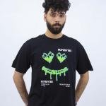 تشيرت رجالي بينيه بأكمام قصيرة وقبة دائرية