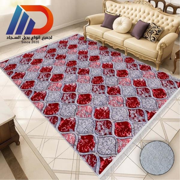 بديل سجاد وجه قطيفة ناعم وضهر دوتس مانع للانزلاق بألوان جذابة حديثه