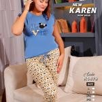 بيجامة صيفية للنساء والبنات نص كم كود K1478