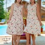 بيجامة صيفية للنساء والبنات نص كم كود K1385