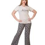 بيجامة صيفية للنساء والبنات نص كم كود K1411