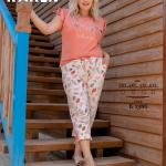 بيجامة صيفية للنساء والبنات نص كم كود K1386