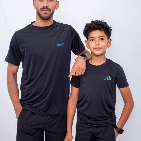 طقم تيشرت مع شورت رياضي للرجال